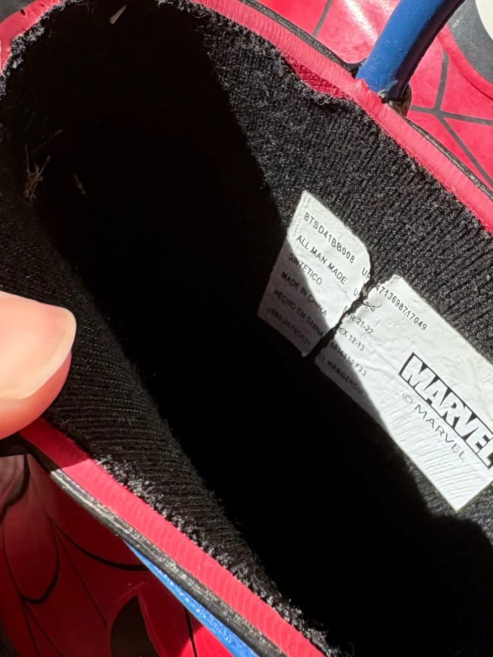 Spider-Man Rain Boots 5-6